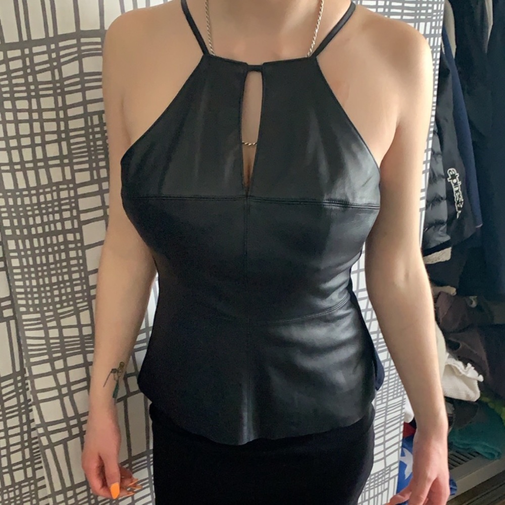 leather top